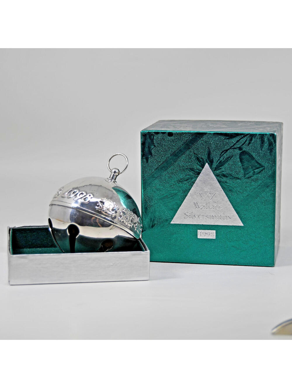 Wallace Silversmiths 1998 Sleigh Bell Christmas Ornament Silver Plate VTG w/ Box